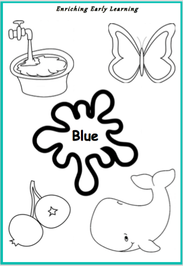 Colouring worksheet - Blue