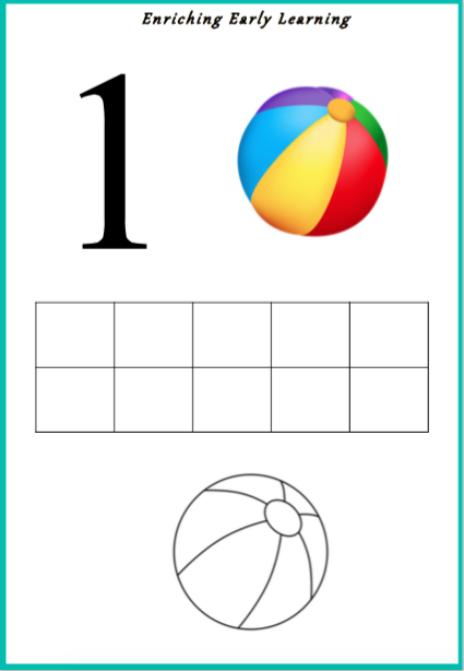 Worksheet - number 1 quantity association